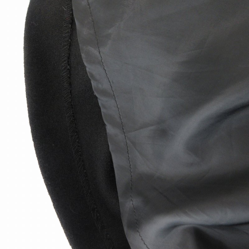 バーバリーブルーレーベル BURBERRY BLUE LABEL 巻きスカート フレア ひざ丈 ウール 36 S 黒 ブラック /FT