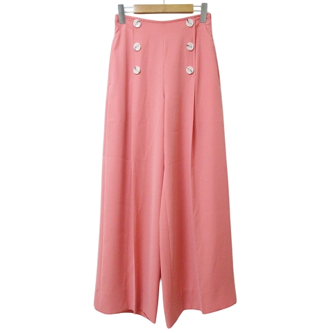 アディアム ADEAM 美品 20年 ワイドパンツ タック 6B ボタンデザイン  