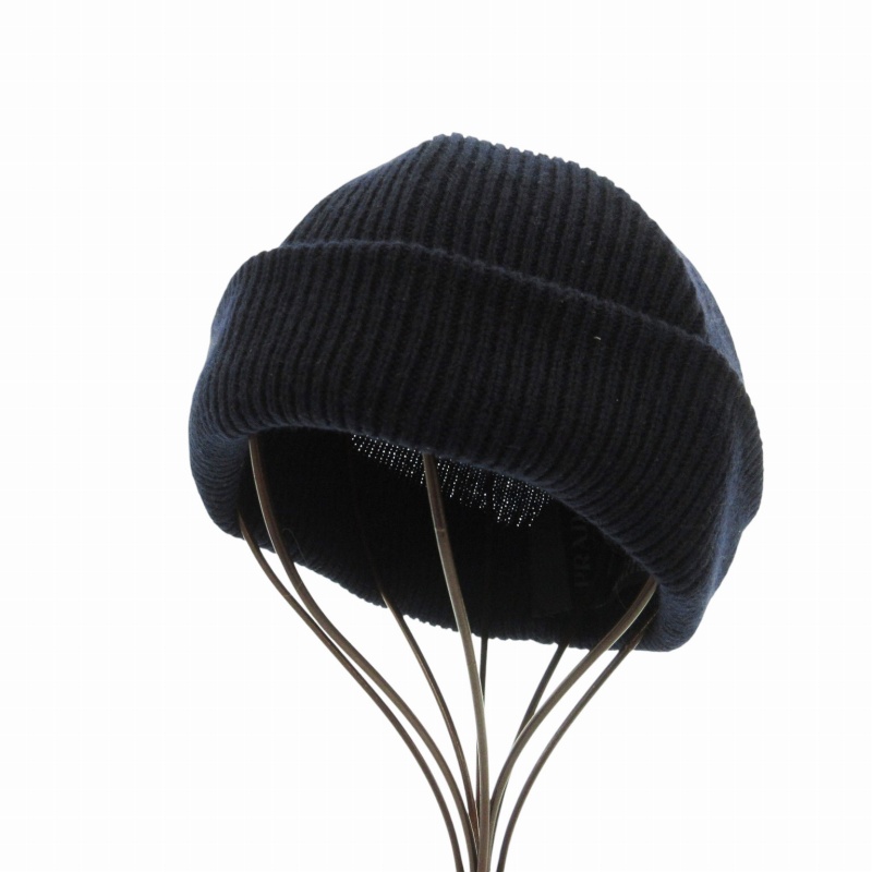 プラダ PRADA 16年製 ワッチキャップ ニット帽 ビーニー 帽子 カシミヤ