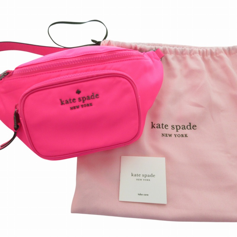 ★美品 ケイトスペード ナイロン ショルダー ウエストポーチ ボディバッグ ロゴ ケイトスペード KATE SPADE 美品 ドーリン ウエストポーチ