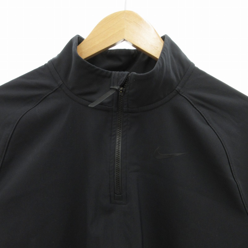 Nike Golf ハーフジップ　レイヤープルオーバー　ナイロンジャケット 01年製 NIKE GOLF Half Zip Pullover Jacket 黒 M 00s ナイキ