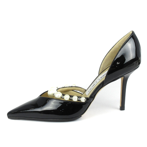 ジミーチュウ JIMMY CHOO 美品 オーレリー 85 パンプス フェイクパール