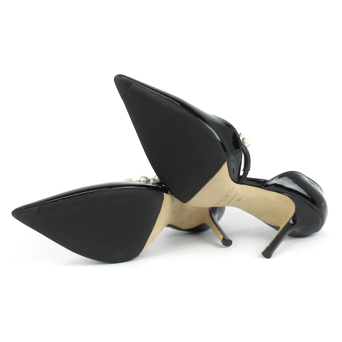 JIMMY CHOO ポインテッドトゥ レザー ブラック
