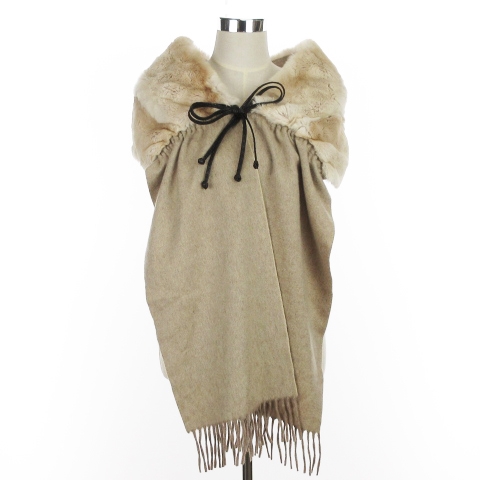 美品】FENDI フェンディベージュ カシミアマフラー