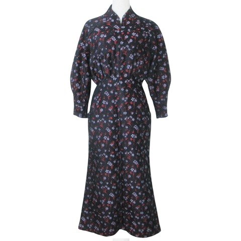 マメクロゴウチ Mame Kurogouchi 美品 22AW Floral Jacquard Flare 