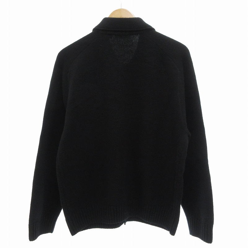 ユニクロ UNIQLO U 24AW ラムニットジャケット ウール L ブラック /UO 