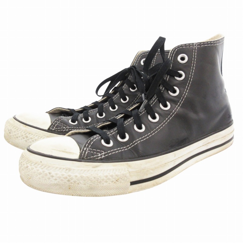 コンバース CONVERSE レザー オールスター ハイ LEATHER ALL STAR HI ハイカットスニーカー シューズ 18616 25 5cm 黒 ブラック GV メンズ 225-102504190050