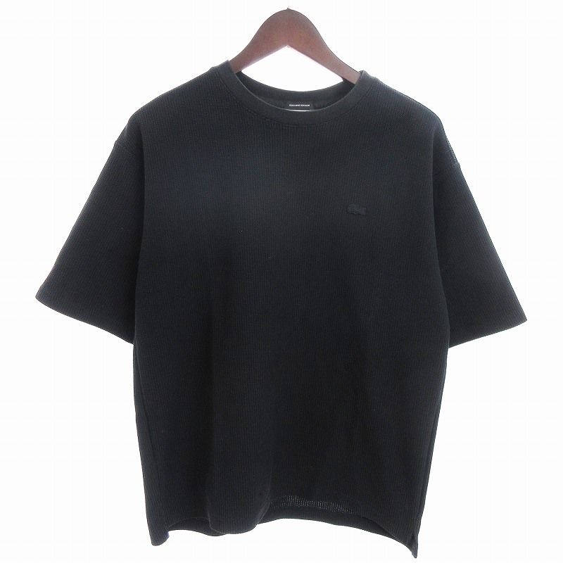 LACOSTE 黒 Tシャツ 新品 LACOSTE atmos limited T-Shirts BLACK（ラコステ アトモス