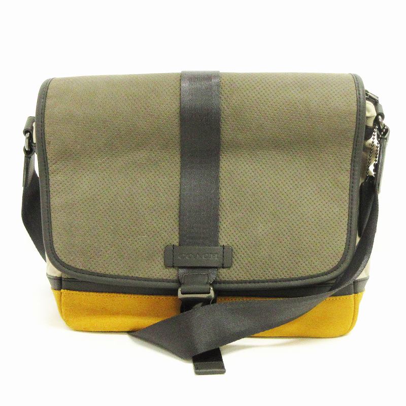 コーチ COACH ヴァリック パフォレイテッド レザー マップ バッグ  