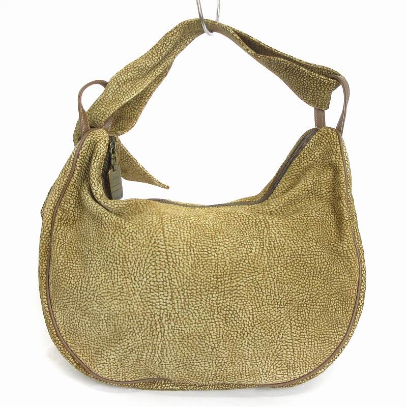 ボルボネーゼ BORBONESE PATENTED redwall ショルダーバッグ うずら柄 