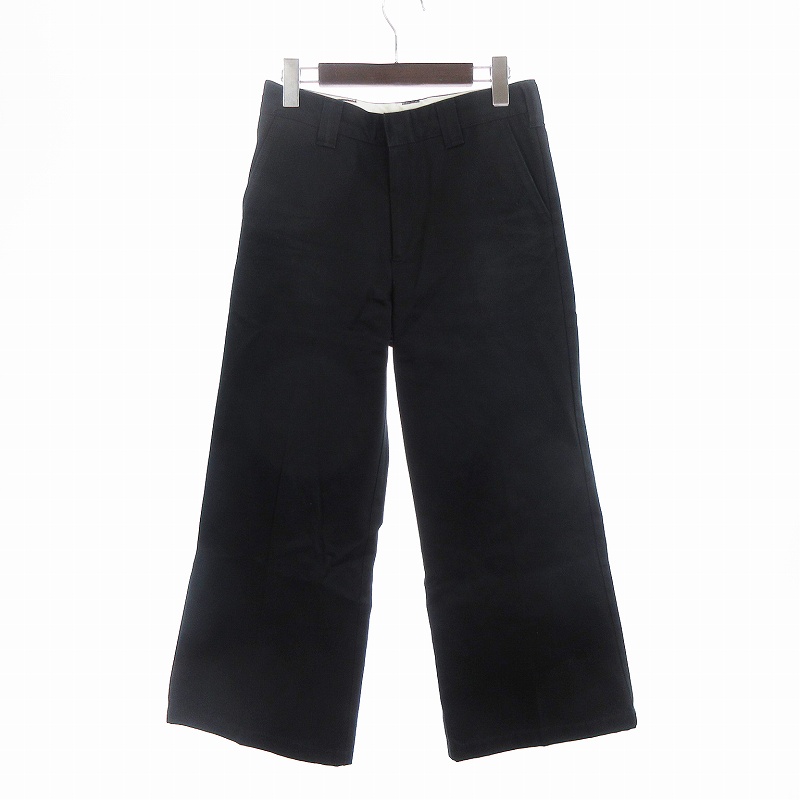 ハイク HYKE ワイド チノパン ジップフライ コットン 黒 ブラック 1  