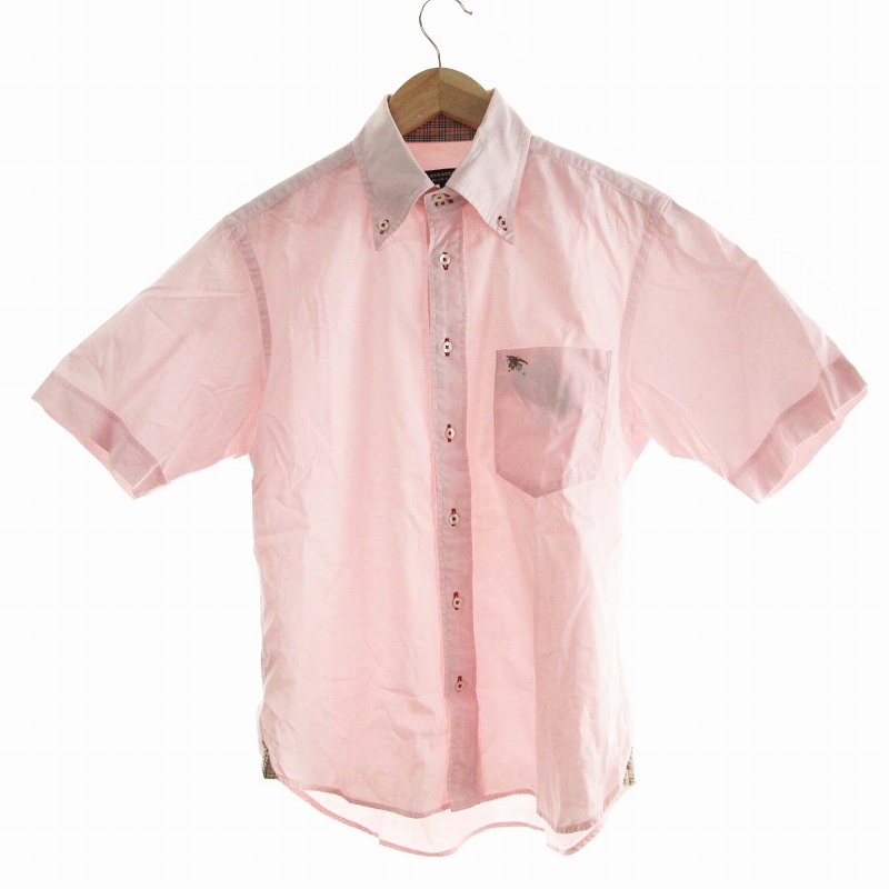 バーバリー Burberry ポロシャツ S 2 ピンク ロゴ 刺繍 BURBERRY BRIT