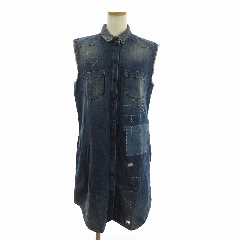 デニム ノースリーブ ディーゼル ワンピース Diesel de lulu dress