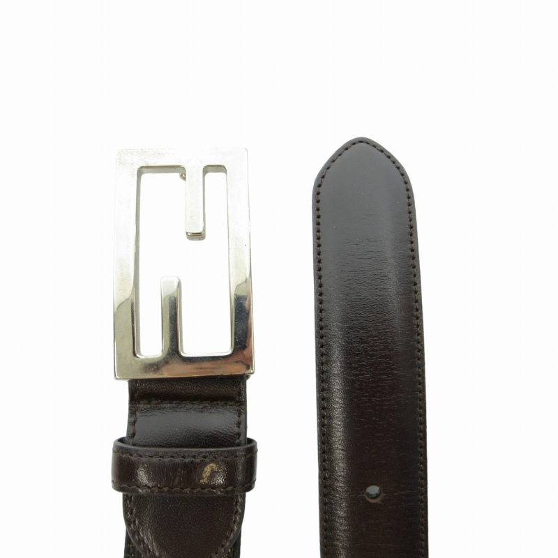 【未使用級】フェンディ　ベルト　FF柄　ズッカ柄　ズッキーノ　バックル　ロゴ金具 Amazon | [フェンディ] ズッキーノ FFロゴ ズッカ柄 肩掛け