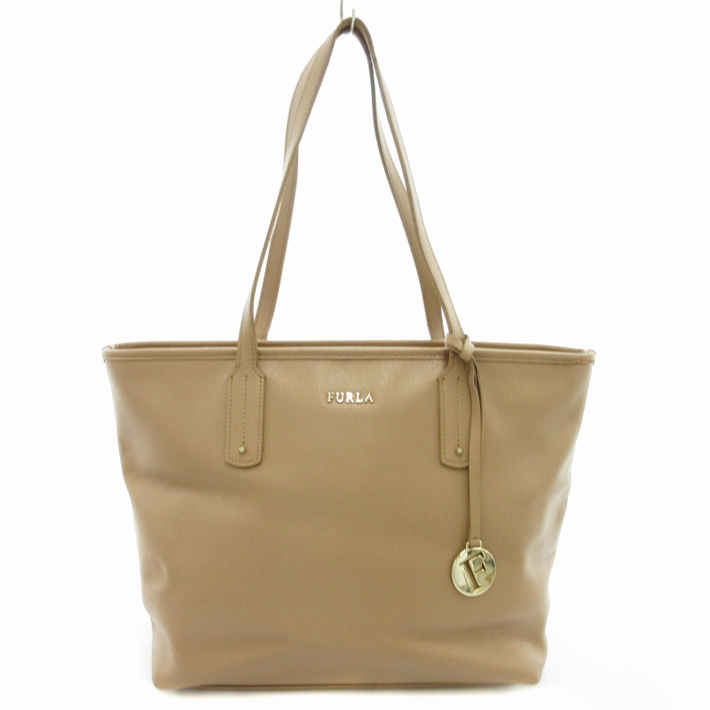 フルラ FURLA ハンドバッグ トートバッグ 手持ち ベージュ ゴールド 
