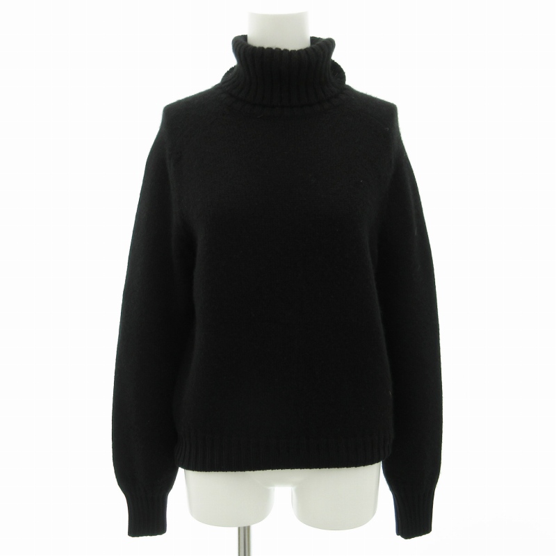 中古】エルメス HERMES ニットカーディガン 長袖 Hロゴ刺繍 コットン