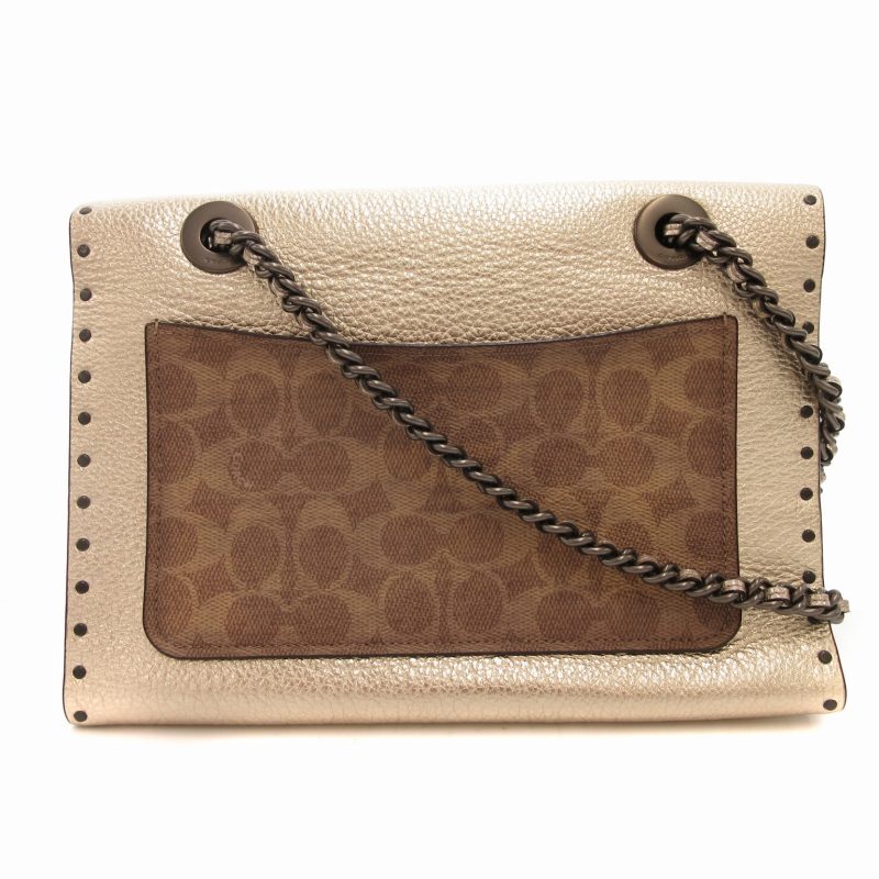 コーチ COACH パーカー シグネチャーリベット スネークスキン チェーン 