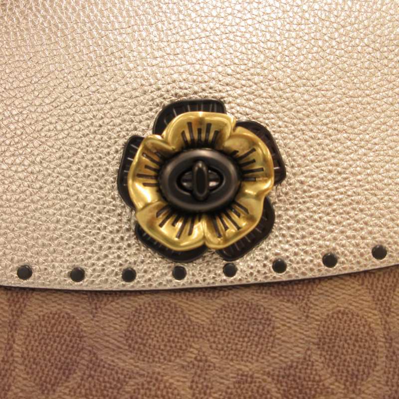 コーチ COACH パーカー シグネチャーリベット スネークスキン チェーン 