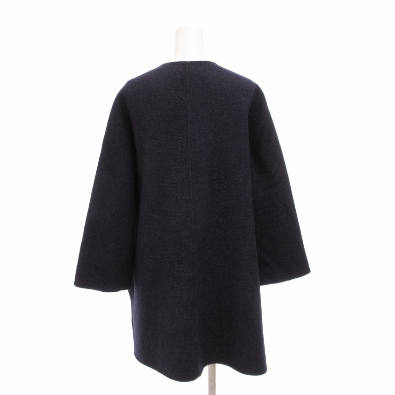 ザラウーマン ZARA WOMAN 美品 ノーカラーコート ワイド ビジュー  