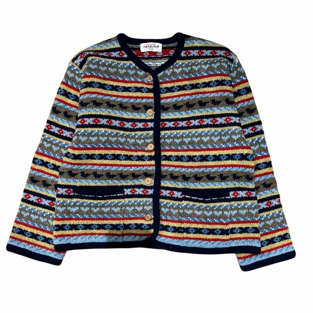 ファミリア familiar カーディガン 美品 familiarカーデ110美品 可愛い