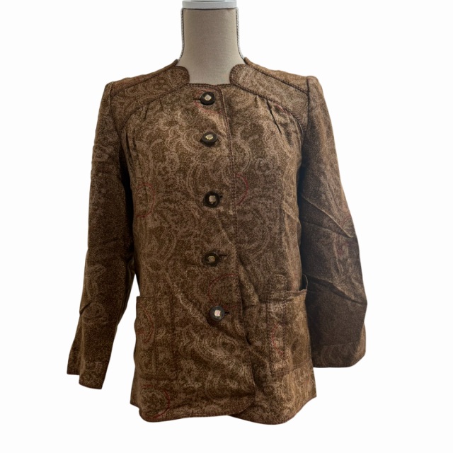 美品★EIKO KONDO ブルゾン　ジャケット　アウター　ドット　総柄 美品☆EIKO KONDO ブルゾン ジャケット アウター ドット 総柄