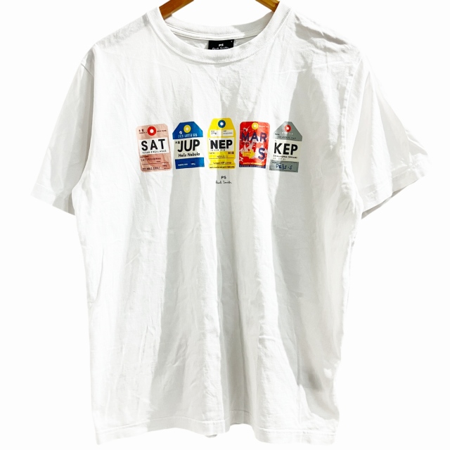 paul smith ポールスミス プリント Tシャツ Lサイズ ネイビー