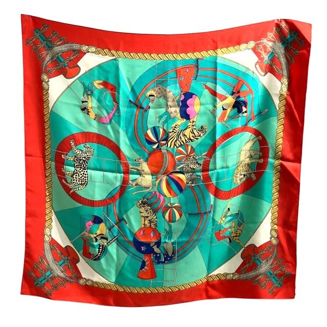 エルメス HERMES 美品 カレ90 サーカス circus スカーフ