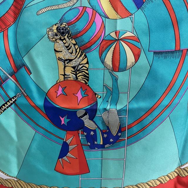 ◇エルメス スカーフ カレ90 Circus サーカス ストール 大判 エルメス HERMES 美品 カレ90 サーカス circus スカーフ
