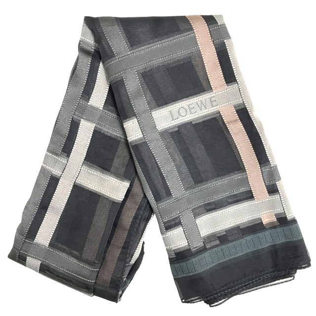 LOEWE 黒 シルク混紡 ストール LOEWE 黒 シルク混紡 ストール