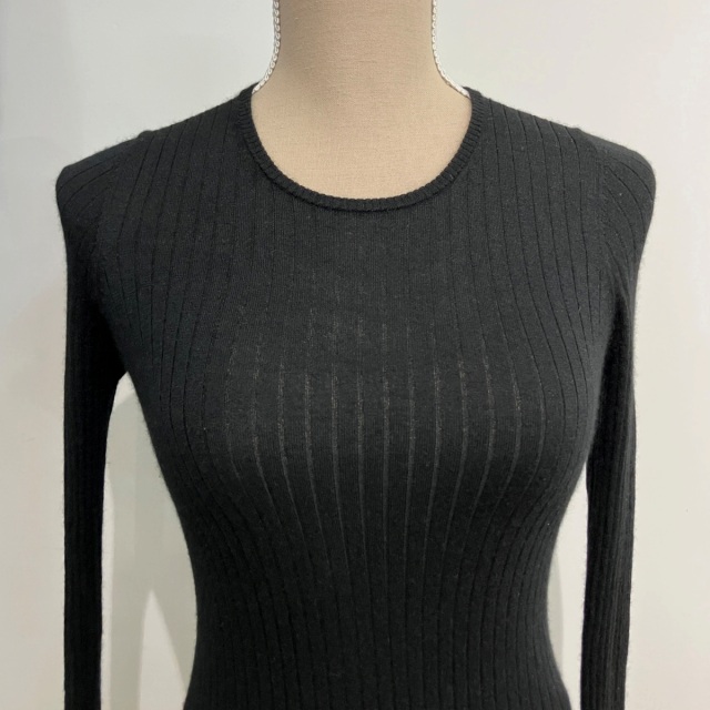 ドゥロワー Drawer ニット セーター カットソー カシシル 黒 ブラック  