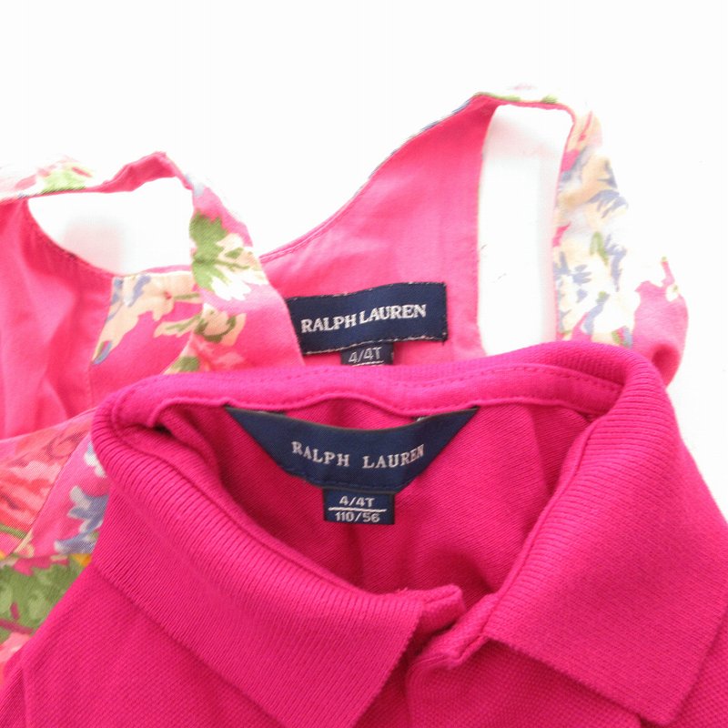 ラルフローレン　Ralphlaulen ワンピース　長袖　ピンク　4T ラルフローレン Ralphlaulen ワンピース 長袖 ピンク 4T ラルフ