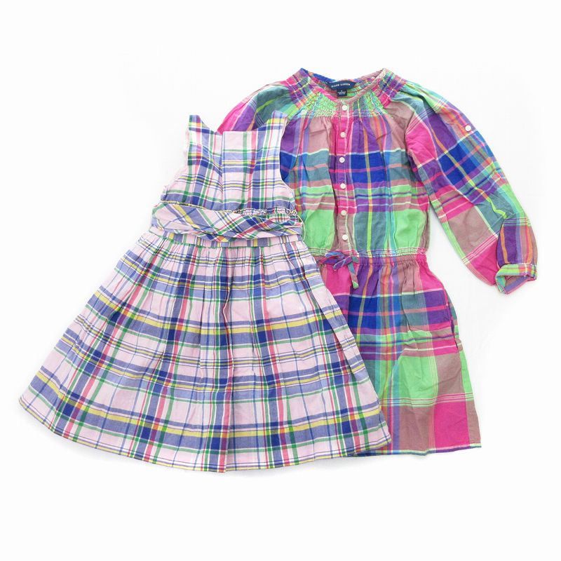 ラルフローレン　Ralph Lauren　ワンピース２点　チェック柄　120 ラルフローレン ダブルアールエル レディース コットン