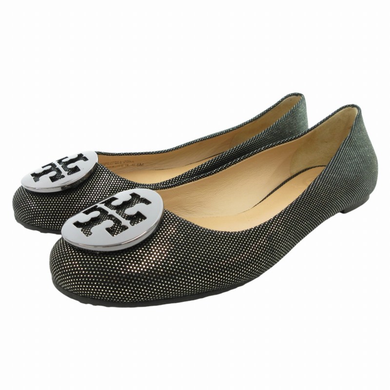 トリーバーチ TORY BURCH バレエシューズ フラット ロゴ グリッター 6