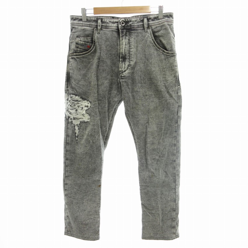 ディーゼル デニム ジーンズ メンズ KROOLEY-T 087AC STRETCH JOGG JEANS キャロット ストレッチ スウェット素材 DS7511 DIESEL ディーゼル JOGG JEANS ストレッチ ダメージ ジョグジーンズ デニムパンツ 「KROOLEY」 メンズ ブランド