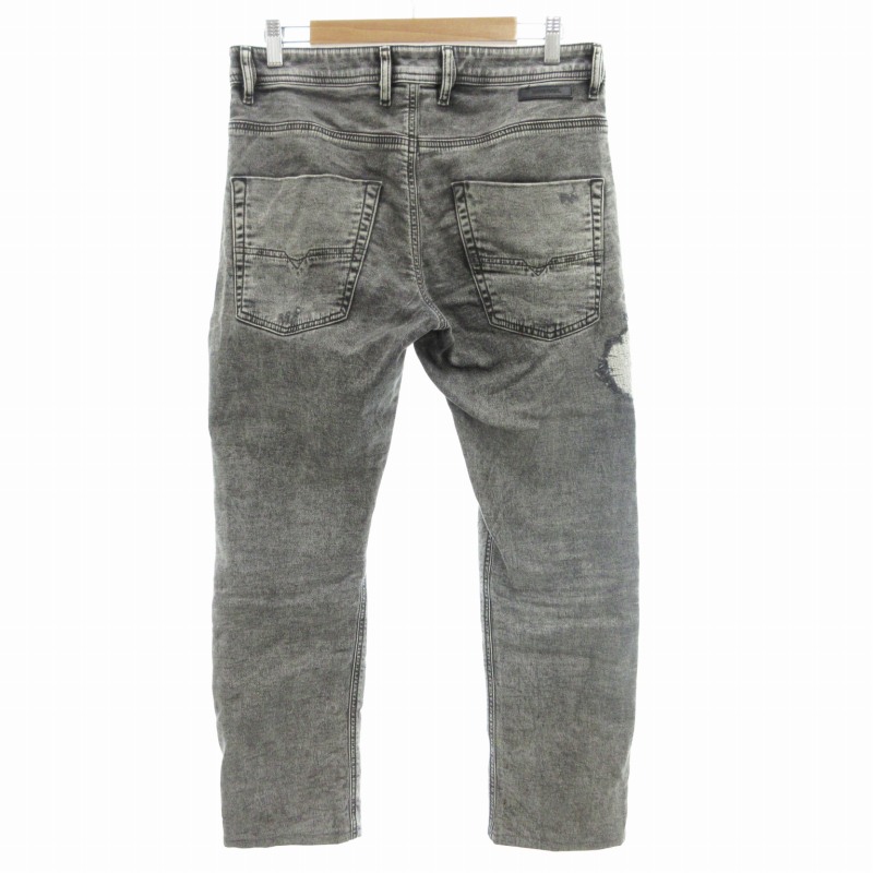 DIESEL ダメージ加工 グレー デニムパンツ W30 DIESEL ダメージ加工