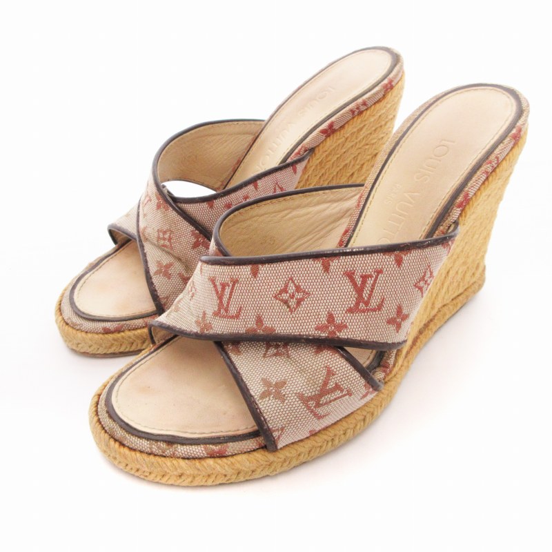 【美品】ルイヴィトン　モノグラム ミュール サンダル　22.5㌢ ヴィトン VUITTON モノグラム サンダル 22cm〜22.5cm - メルカリ