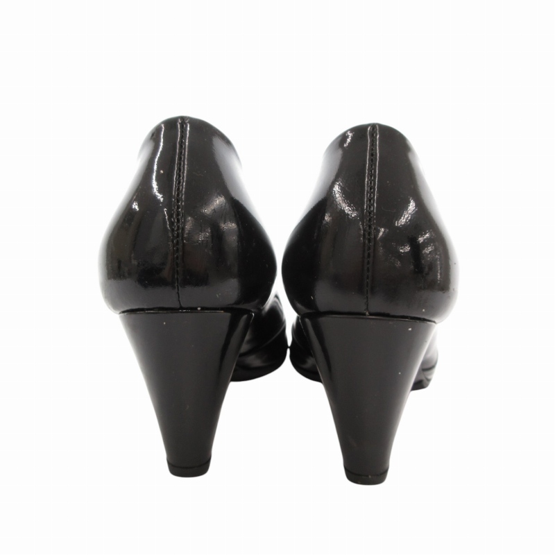 フェンディ FENDI パンプス シューズ コーンヒール エナメル 34 1/2