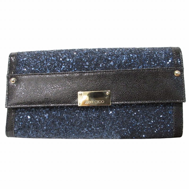 ジミーチュウ JIMMY CHOO 長財布 ウォレット ラメ グリッター ラウンド 