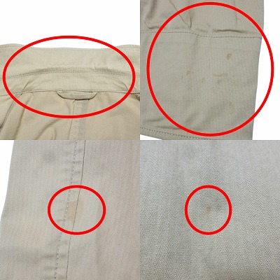 チャップス CHAPS 大きいサイズ フィールドジャケット ミリタリー リネン混 シャドーストライプ 2L ベージュ X メンズ