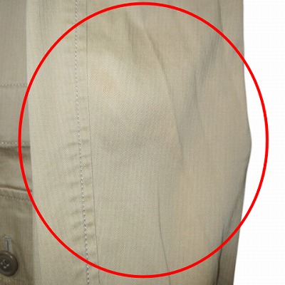 チャップス CHAPS 大きいサイズ フィールドジャケット ミリタリー リネン混 シャドーストライプ 2L ベージュ X メンズ