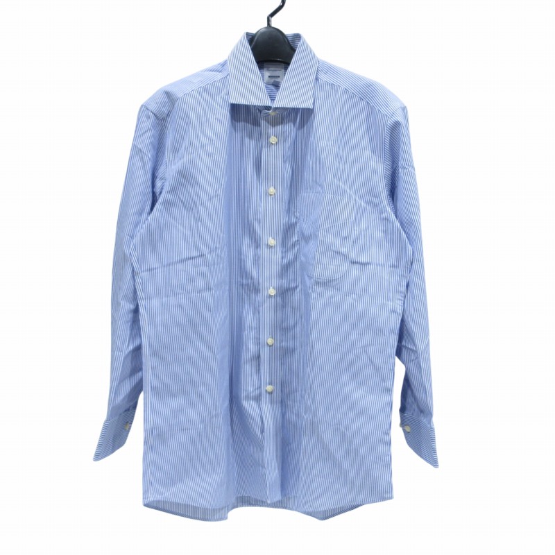 未使用 美品 未使用長袖シャツ ブルー ワイシャツ 青 フィナモレ